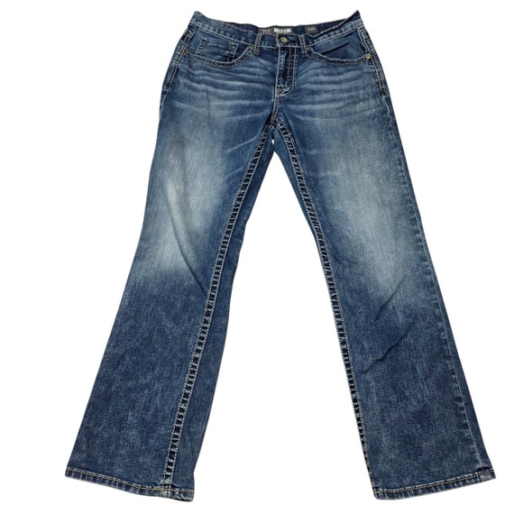 BKE Other - BKE Jake Bootleg Jeans Men 32R Blue Denim Stretch Contrast Stitching